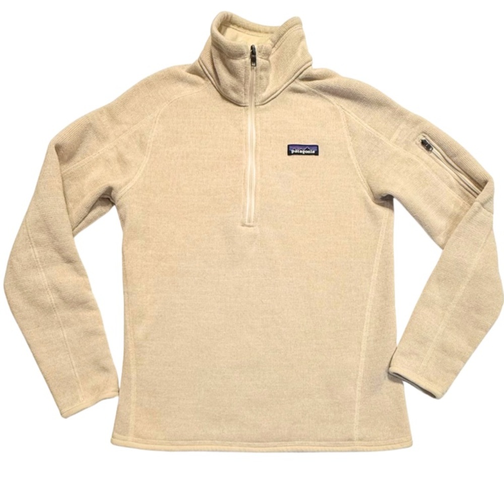 Patagonia Women's Better Sweater 1/2 Zip, Beige, Size Small